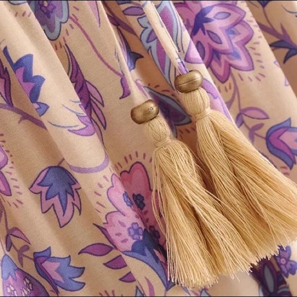 HP🎉Boho Chic Gypsy Vintage Floral Maxi Dress - Picture 2 of 13